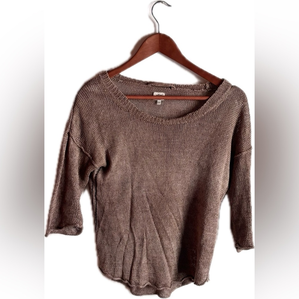 WILFRED 100% Linen Beige Top